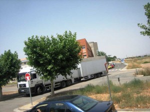 Cariñena camion carretera aguaron