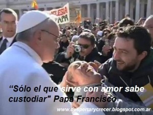 Papa Francisco con enfermo-con frs