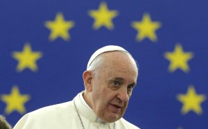 Pope Francis addresses the European Parliament in Strasbourg