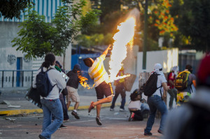 PROTESTA CONTRA EL GOBIERNO VENEZOLANO