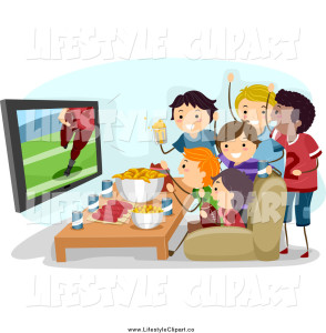 clip-art-of-a-group-of-happy-teenagers-watching-a-super-bowl-football-game-on-tv-by-bnp-design-studio-1832